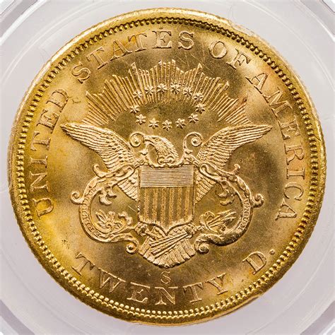 1857 S Ss Central America Liberty Head Gold Double Eagle Ms66 Rare