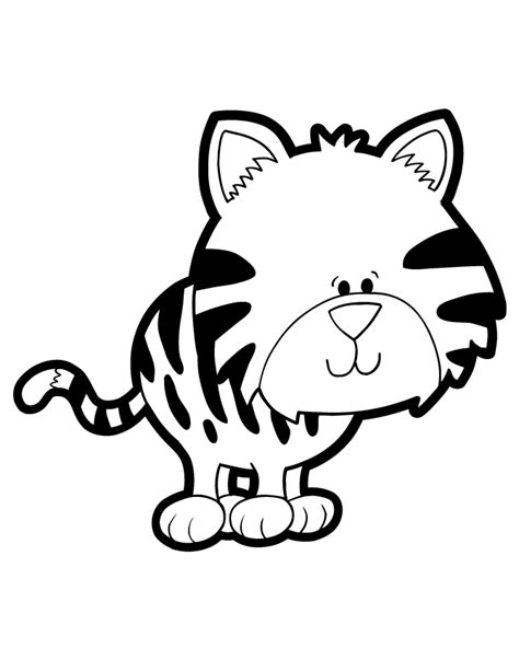 Cute Baby Tiger Coloring Page Free Printable Coloring Pages