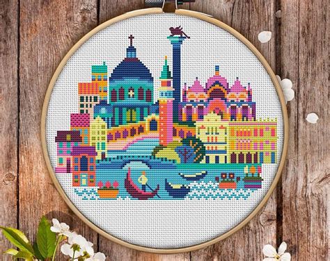 Venice Cross Stitch Pattern For Instant Download 148 Easy Cross