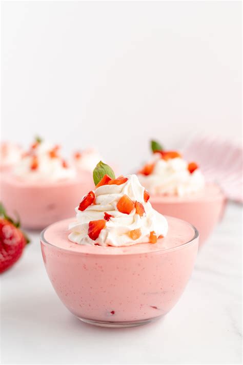 Strawberry Jello Mousse Cups Are An Easy Creamy Delicious Dessert