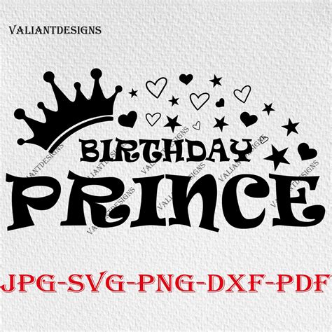 Birthday Prince Svg Happy Birthday Svg Happy Birthday Svg Etsy