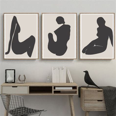 Figure Art Set Of Prints Body Art Abstract Women Minimalist Etsy