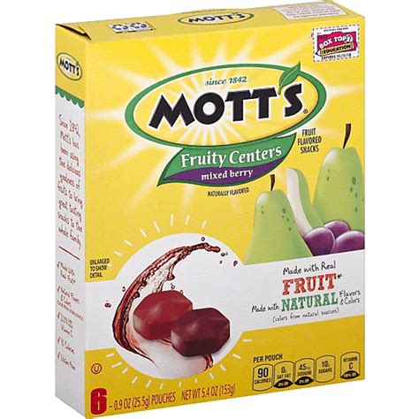 Motts Fruity Centers Fruit Flavored Snacks Mixed Berry Fruit Snacks