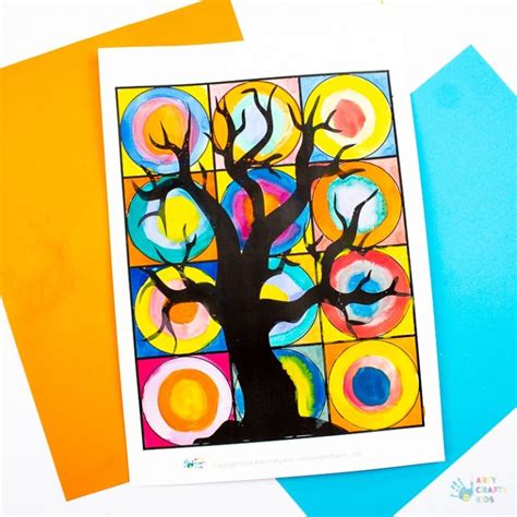 Spooky Tree Kandinsky Inspired Circle Art Arty Crafty Kids