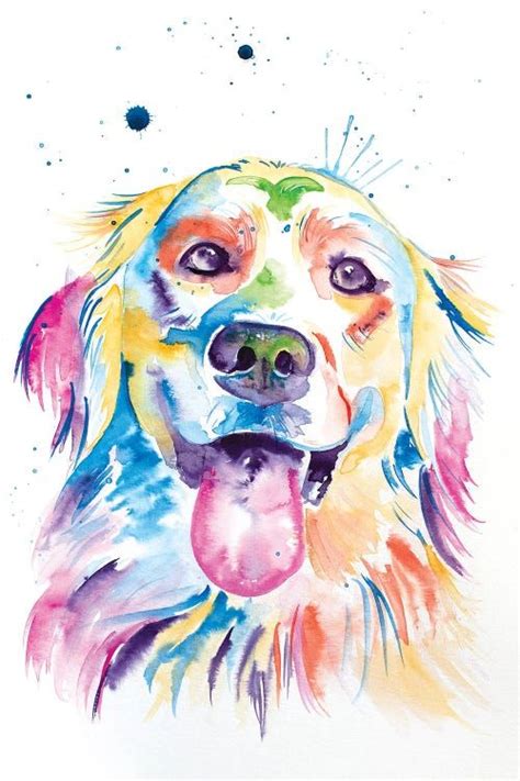 Watercolor Golden Retriever Art Print By Jennifer Seeley Icanvas