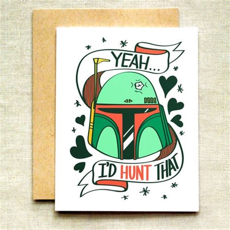 Boba Fett Love Card Star Wars Card Valentines Day Card Etsy