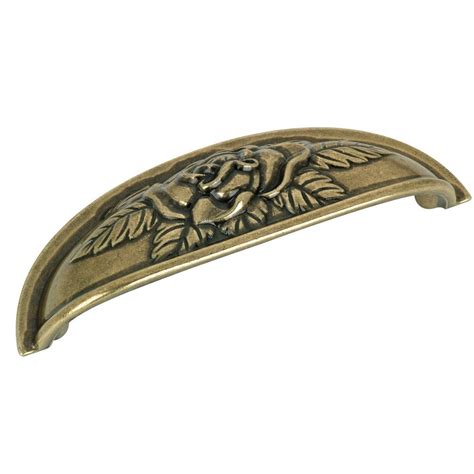 Functional metal handle pull by richelieu. Richelieu Hardware 3-25/32 in. (96 mm) Antique English ...