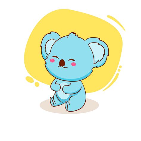 Cute Koala Bear Cartoon Mascot Character 8170155 Vector Art At Vecteezy