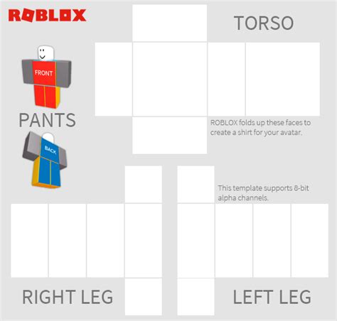 Transparent Roblox Pants Template