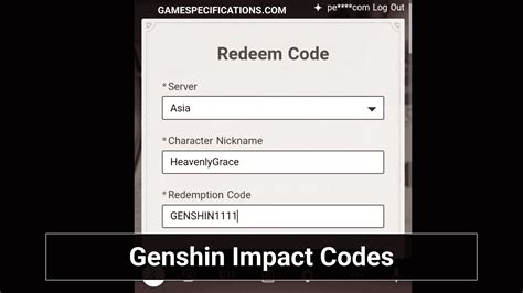 Genshin Impact Code Genshin Impact Codes For June 2021 Character