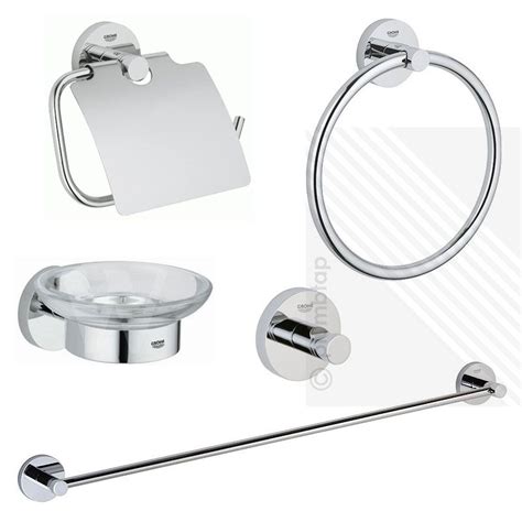 Grohe Essentials Bathroom Collection Chrome Accessories Brand New