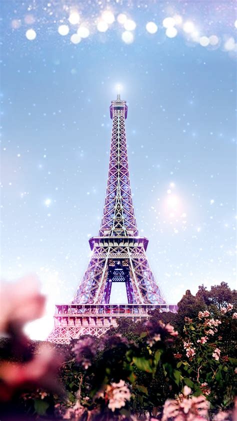 Places To Travel Around The World Wallpaper Glitter Background Eiffel