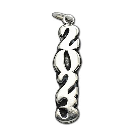 Vertical 2023 Sterling Silver Charm