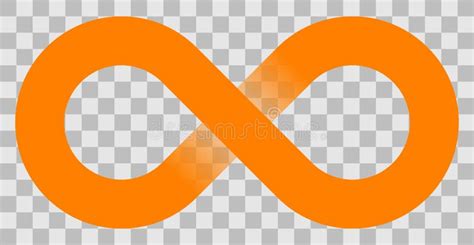 Infinity Symbol Orange Simple With Transparency Eps Isolated
