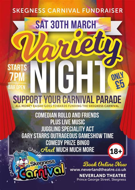 Carnival Fundraiser - Adult Variety Night - Skegness Carnival