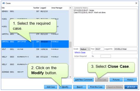 Managing Cases Closing A Case