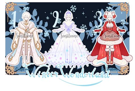 Closed Outfit Adoptable Winter Wonderland By Susilune On Deviantart