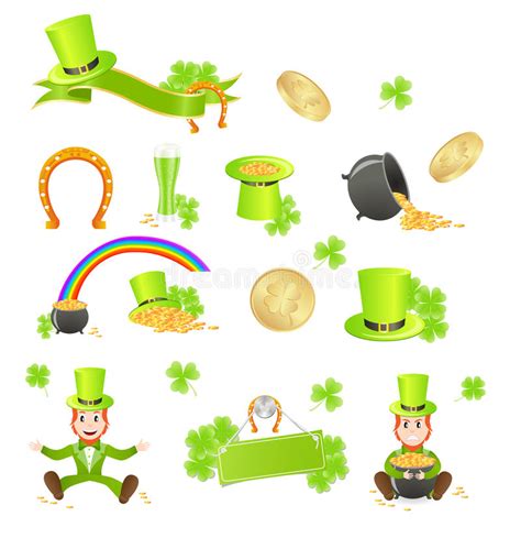 The fighting irish devised these clubs called shillelagh's from oak trees as weapons. St. Patrick s Day symbols stock vector. Illustration of ...