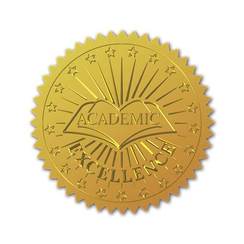 Buy Craspire Gold Foil Certificate Seals Academic Excellence Self