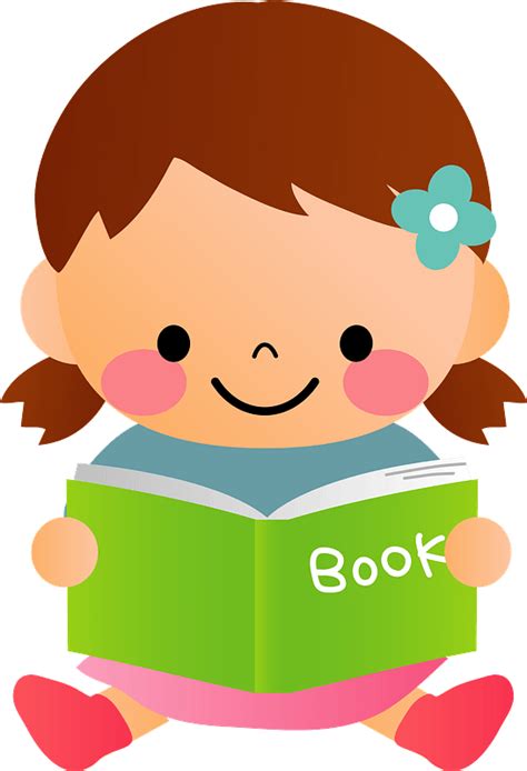 Girl Is Reading A Book Clipart Free Download Transparent Png Creazilla
