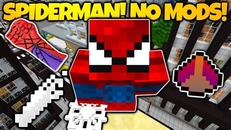 Spiderman In Vanilla Minecraft No Mods Websling Climb Walls