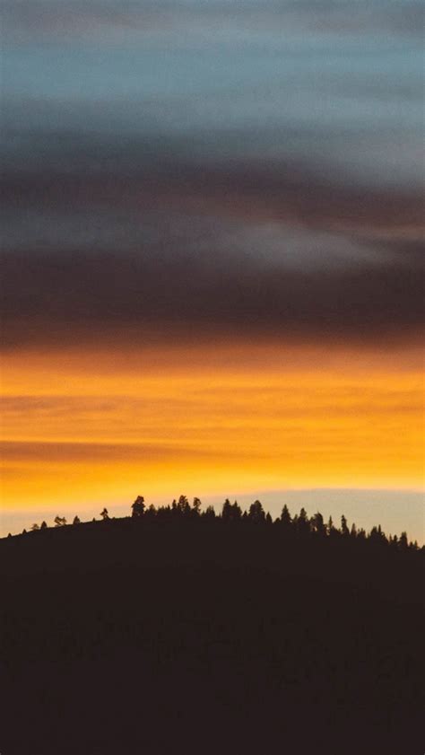Sky Sunset Mountain Red Nature Iphone Wallpapers Free Download