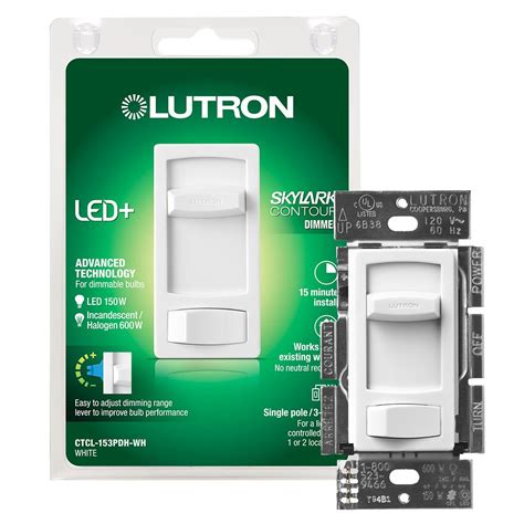 Lutron Skylark Contour Led Dimmer Switch For Dimmable Led Halogen And
