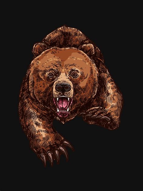 Ferocious Bear T Shirt By Fusto9 Redbubble