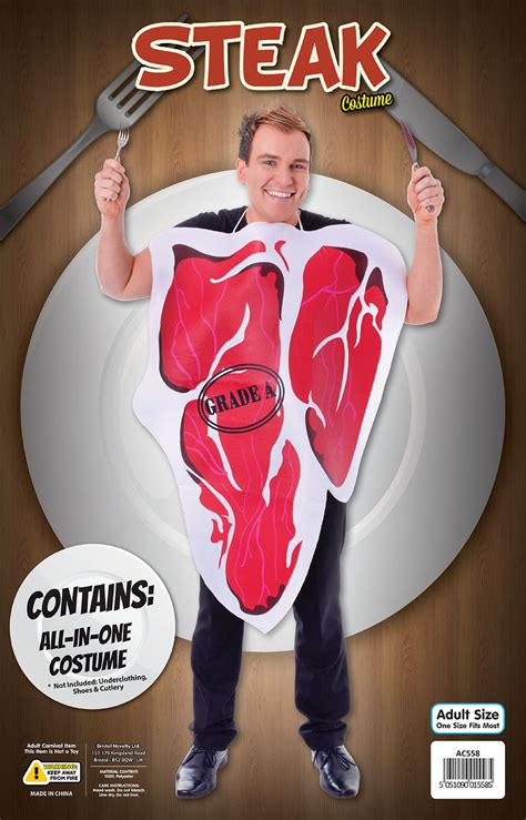unisex steak costume for food fancy dress outfit adult ebay