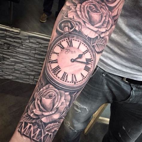 Timeless Clock Tattoo Designs For Men