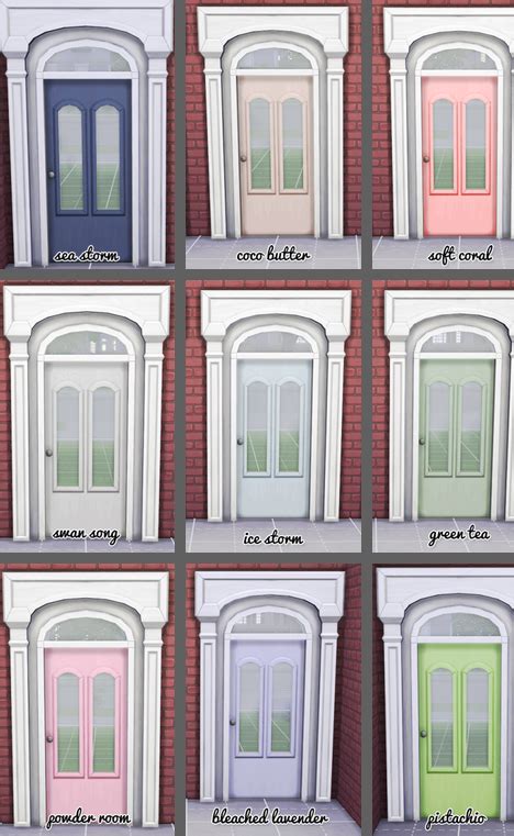 Door Recolors By Pixeljewel The Sims 4 Pc Sims 4 Sims Mods
