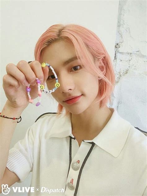 Hwang Hyunjin [pink Hair] Pink Hair Stray Long Hair Styles