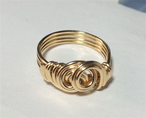 Gold Wire Wrapped Jewelry Handmade Ring 14k Gold Filled Ring