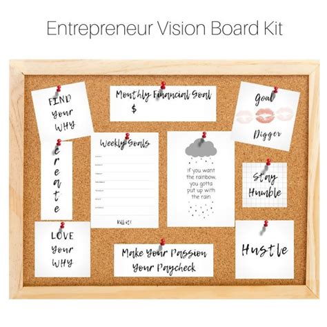 Entrepreneur Vision Board Kit Printables Etsy Canada