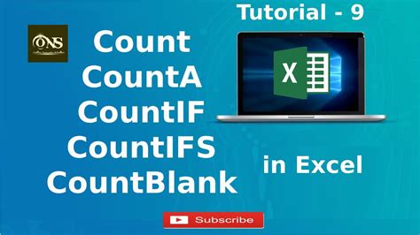 Count Counta Countif Countifs Countblank In Excel Tutorial 9