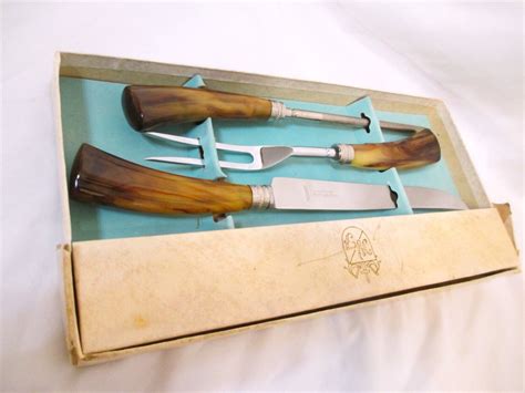 Vintage Sheffield Washington Forge Knife Carving Set Stainless Steel