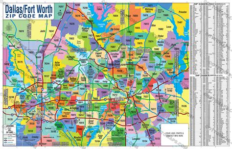 Dallas Fort Worth Zip Code Map Zip Codes Colorized Otto Maps