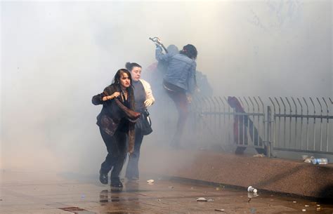 Turkish Police Fire Water Cannon At Protesters