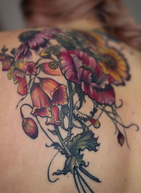 Foxgloves Flower Tattoo By Aubrey Mennella Ig Aubreymennella