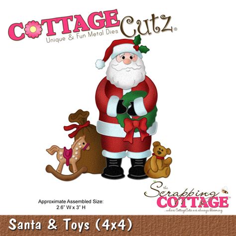 Cottagecutz Santa And Toys 4x4