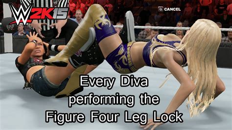Wwe 2k15 Pc Every Diva Performing The Figure Four Leg Lock Youtube