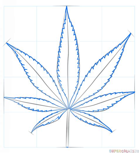 Simple Weed Leaf Drawing At Getdrawings Free Download