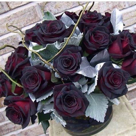 I Wish You The Best In Black Rose Bouquet Black Baccara