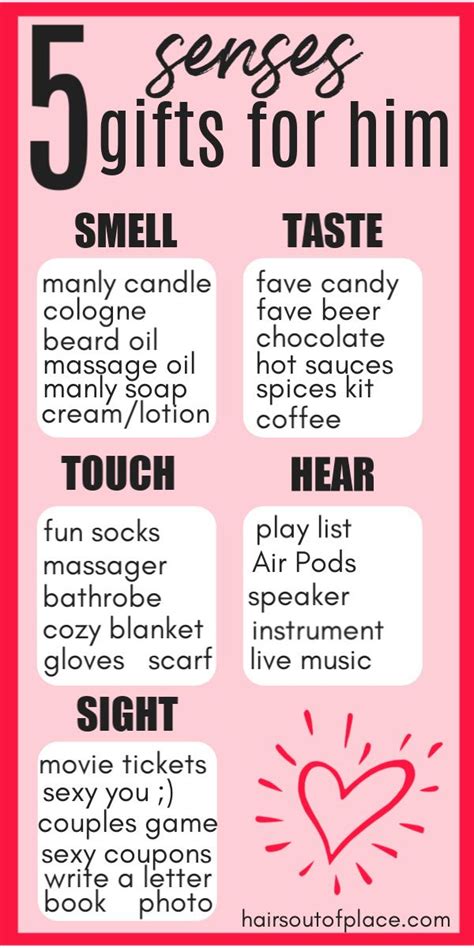 Personalized 5 senses gift ideas for him. 40+ 5 Senses Gift Ideas for Him | Cute boyfriend gifts ...