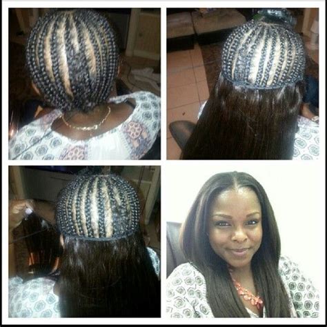 The process can be done on any hair type (natural or relaxed), and it simply involves sewing the track of the weave into your cornrow braids. 137 best images about Flawless Hair (SEW-IN BRAID PATTERNS ...