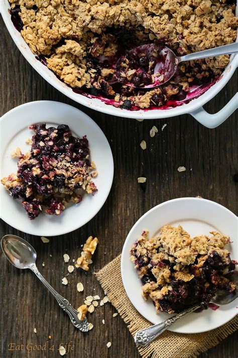 (of something seen or heard) sharp, clearly defined. Gluten free blueberry crisp