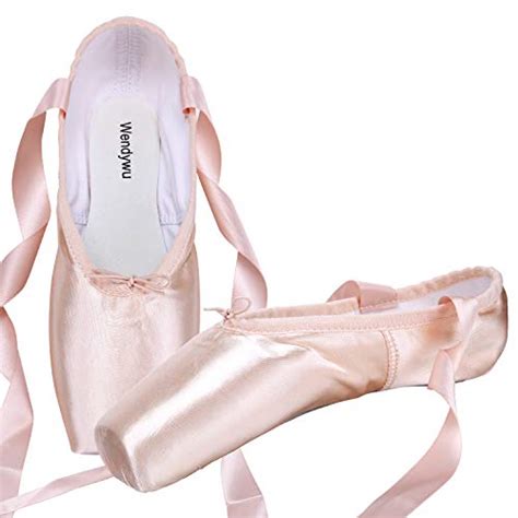 the best wendywu professional ballet slipper dance shoe pink ballet pointe shoes with toe pad