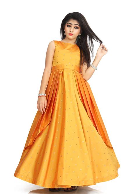 Kids Yellow Gown Dress For Girls Everwillow 3445277