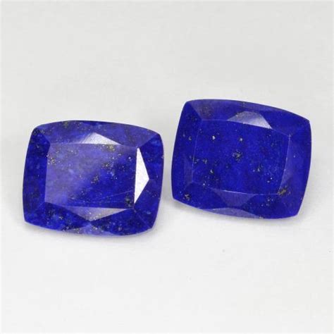 Blue Lapis Lazuli 46ct 2 Pcs Cushion From Afghanistan Gemstones