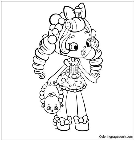 Donut sprinkles dot marker coloring sheet. Shopkins Cute Girl 2 Coloring Page - Free Coloring Pages ...